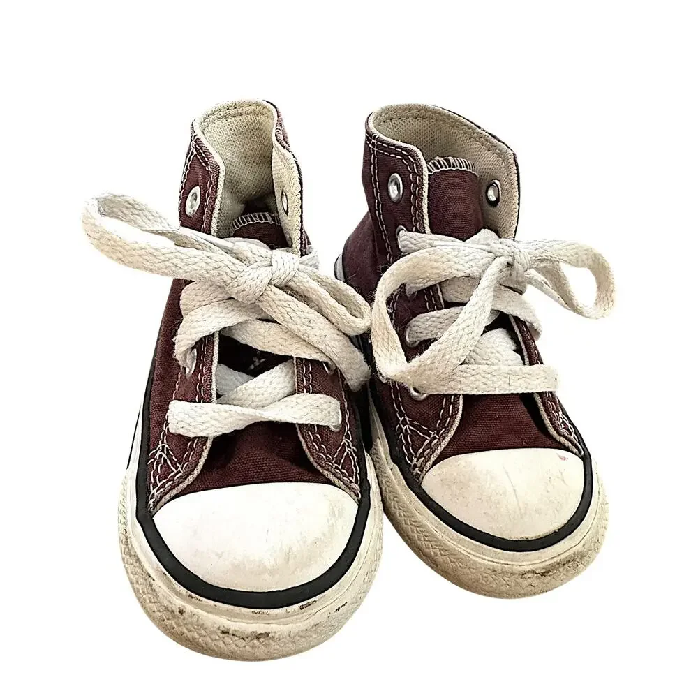 Converse Chuck Taylor All Star Toddler High Top Sneakers | Brown Canvas Sz 5